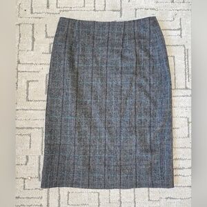 Brooks Brothers Elegant Gray Plaid Women's Pencil Skirt